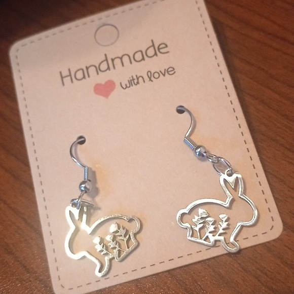 Handmade Jewelry - ♥️🐰 Individually $10 Or Bundle 3/$36 Handmade Bunny Silhouette For Easter
